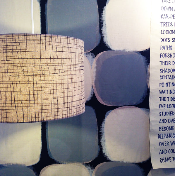 Scratchy Indigo heavyweight linen on the roll