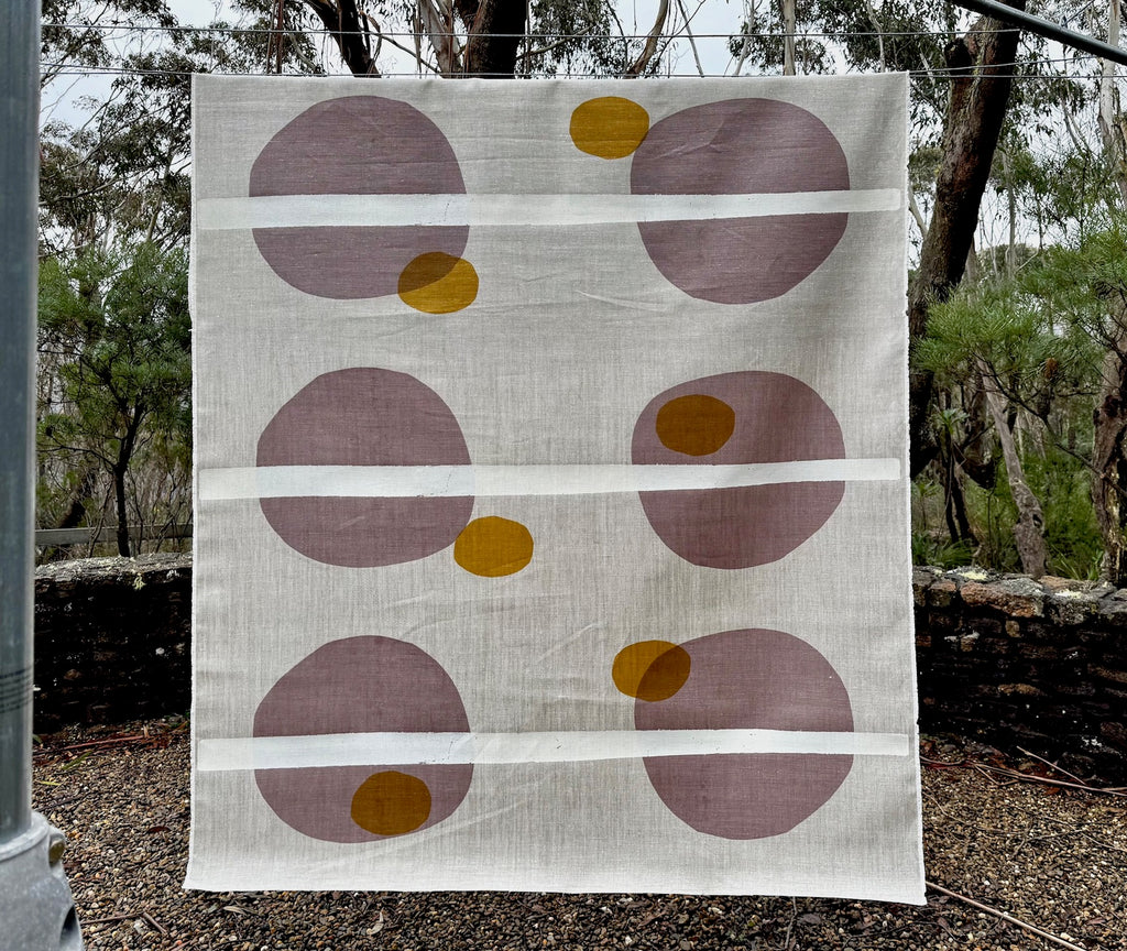Stuffed Olives Old Rose - heavyweight linen cut piece 210cm x 144cm
