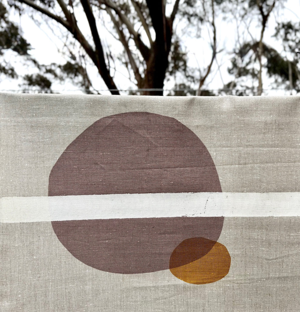 Stuffed Olives Old Rose - heavyweight linen cut piece 210cm x 144cm