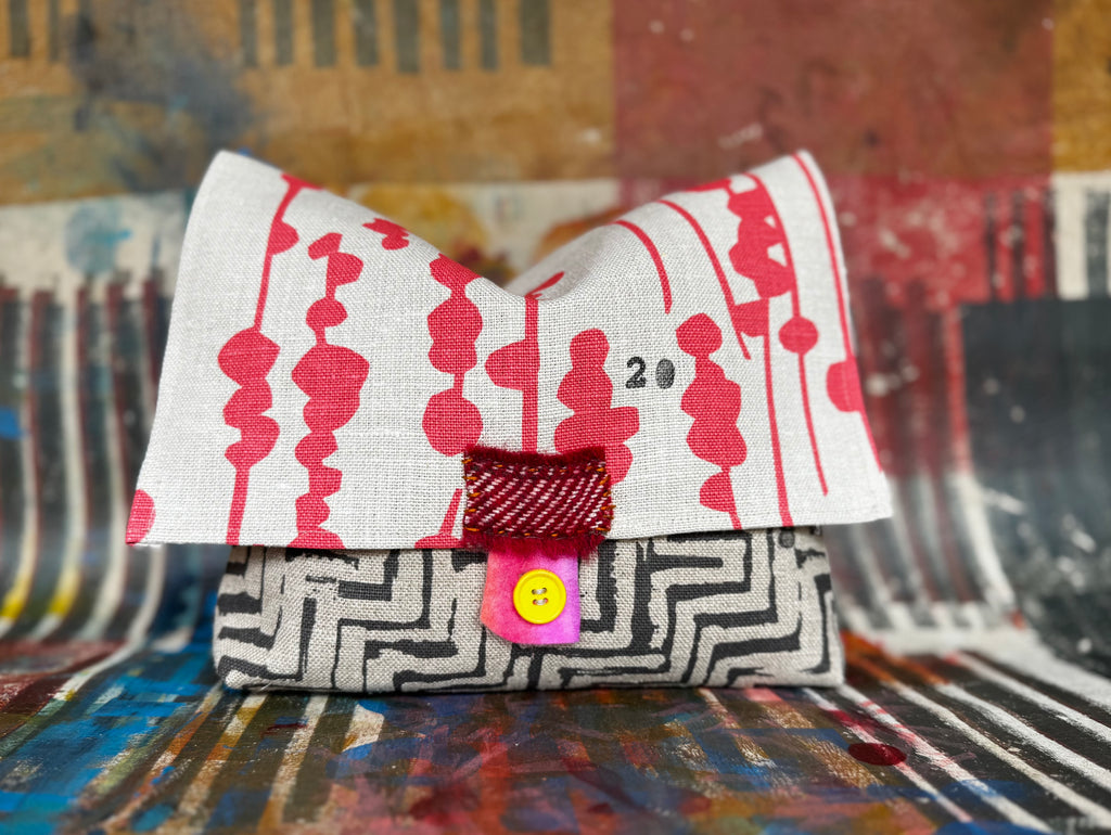 Paterson Project Pouch - Pod Pink + Thatch Charcoal + Stripe Grey