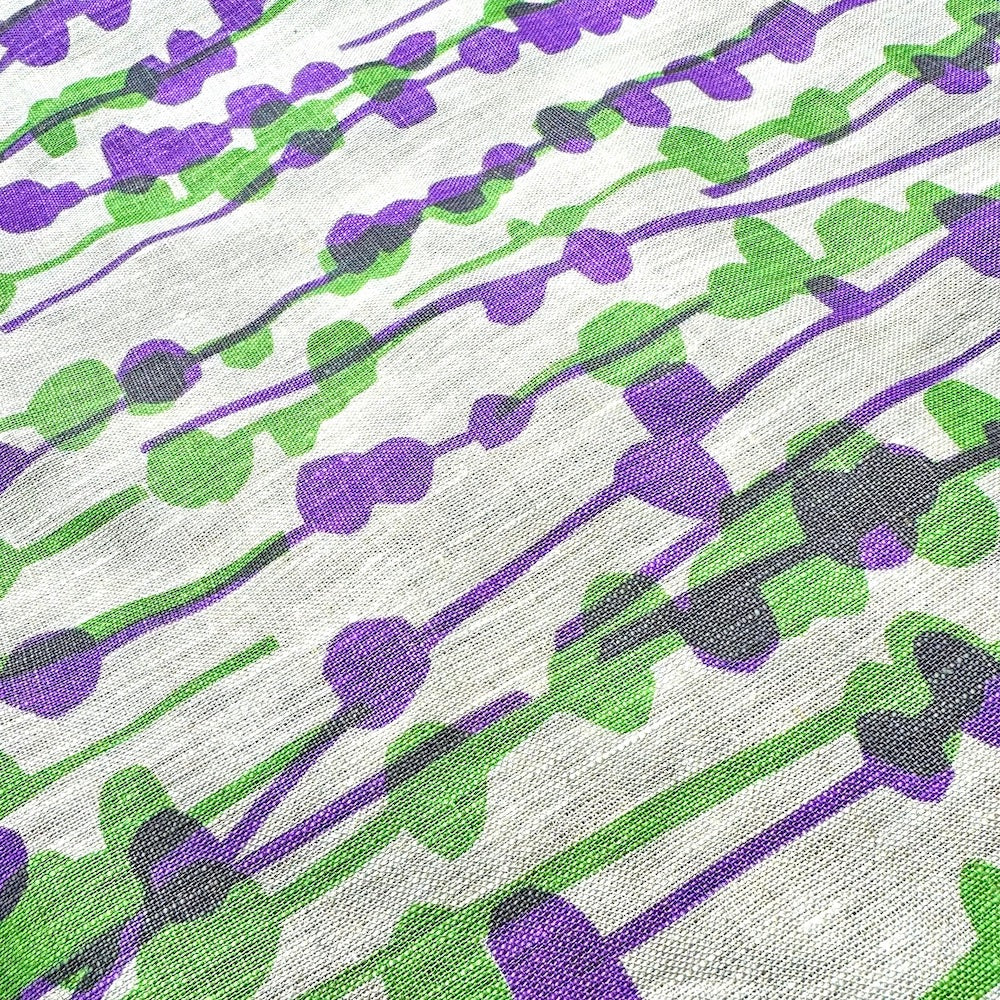 Pod Ultraviolet Minty Pea - midweight linen fat quarter