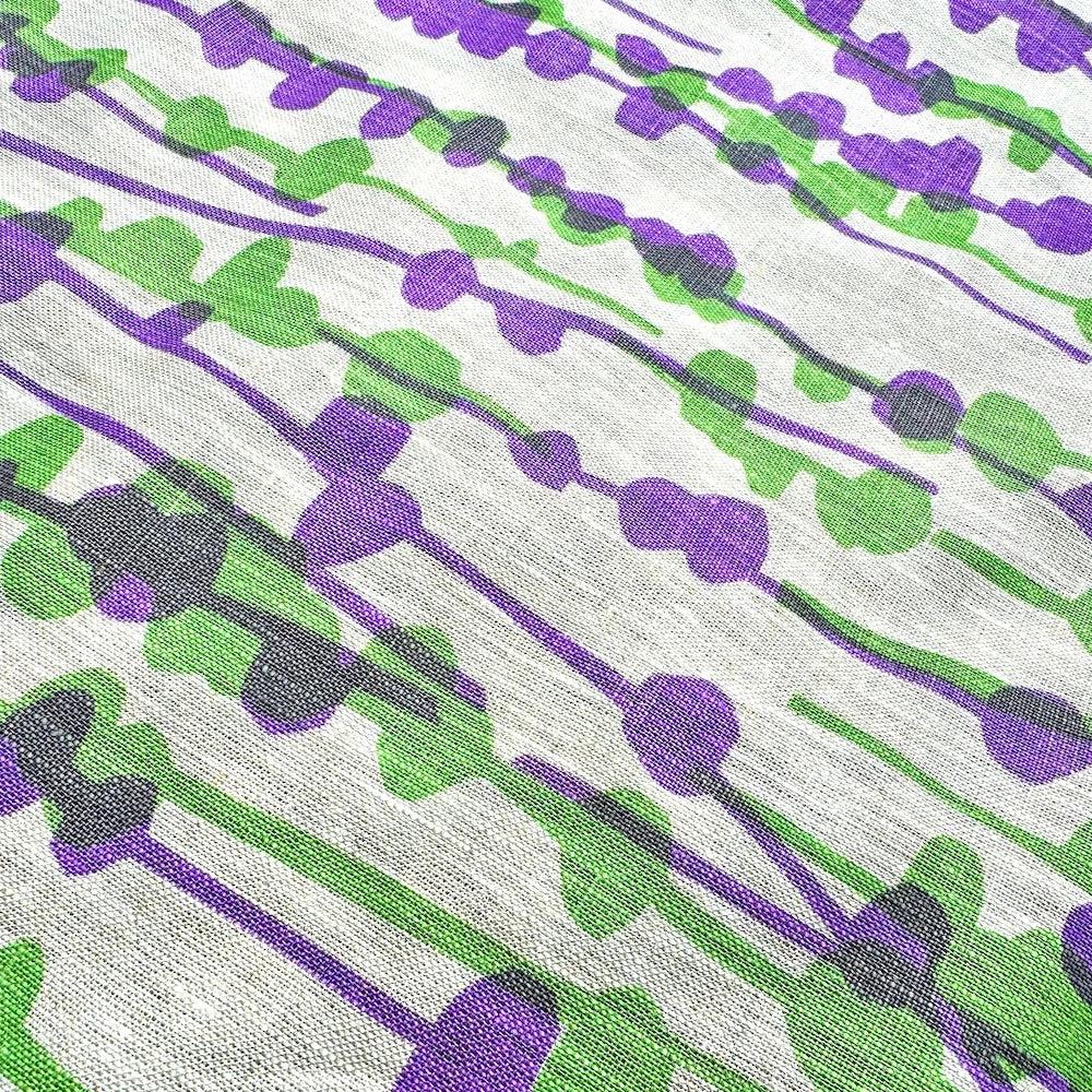 Pod Ultraviolet Minty Pea - midweight linen cut piece 100cm x 148cm