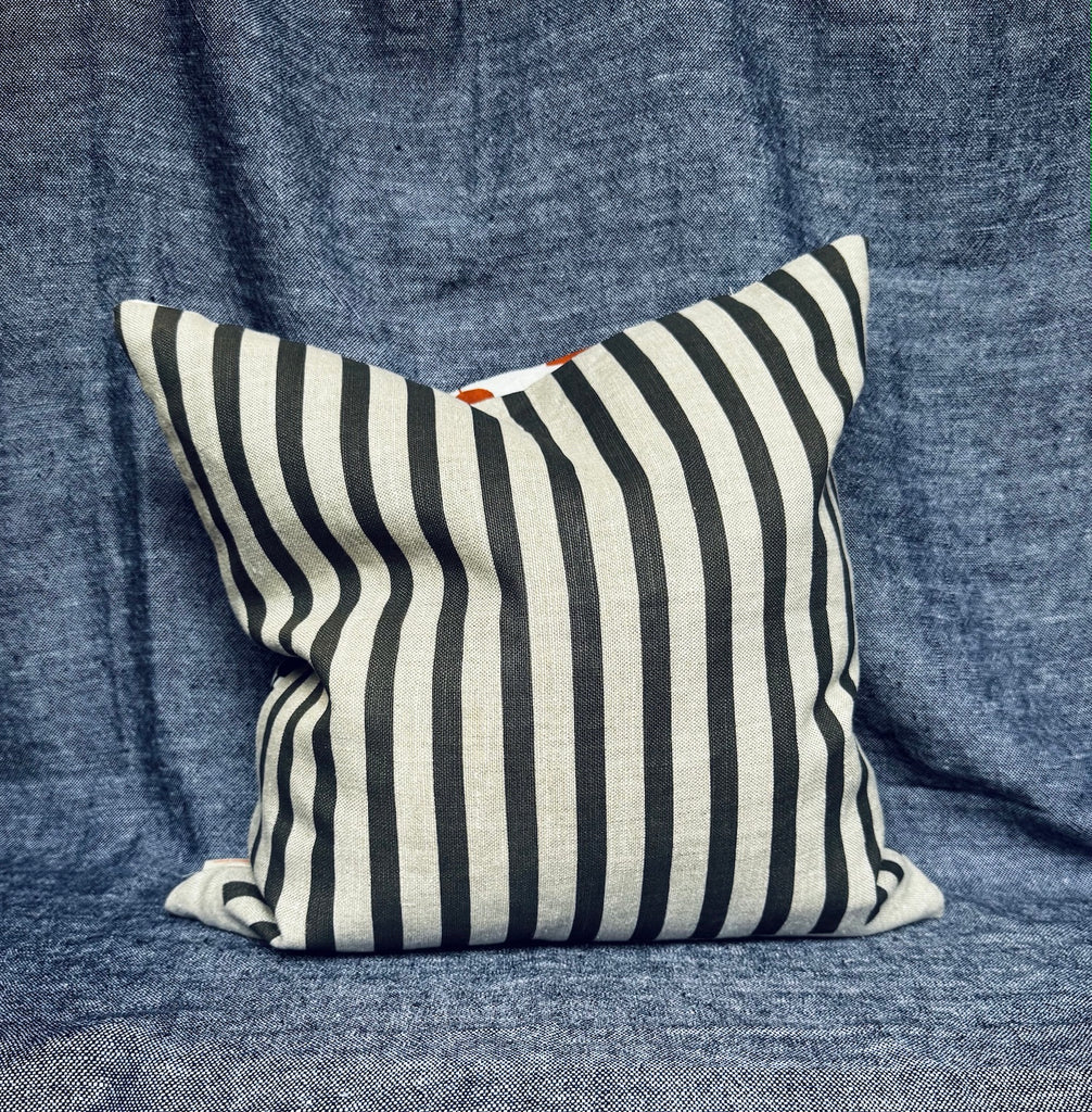 Spotcheck Copper Black + Charcoal Stripe cushion cover