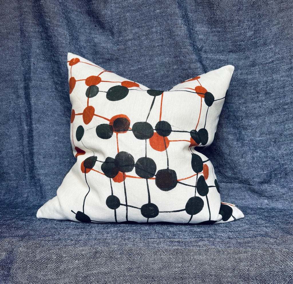 Spotcheck Copper Black + Charcoal Stripe cushion cover