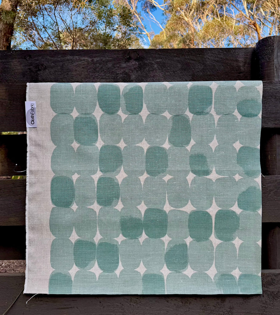 Stoney Surf - heavyweight linen square cut piece 75cm x 72cm