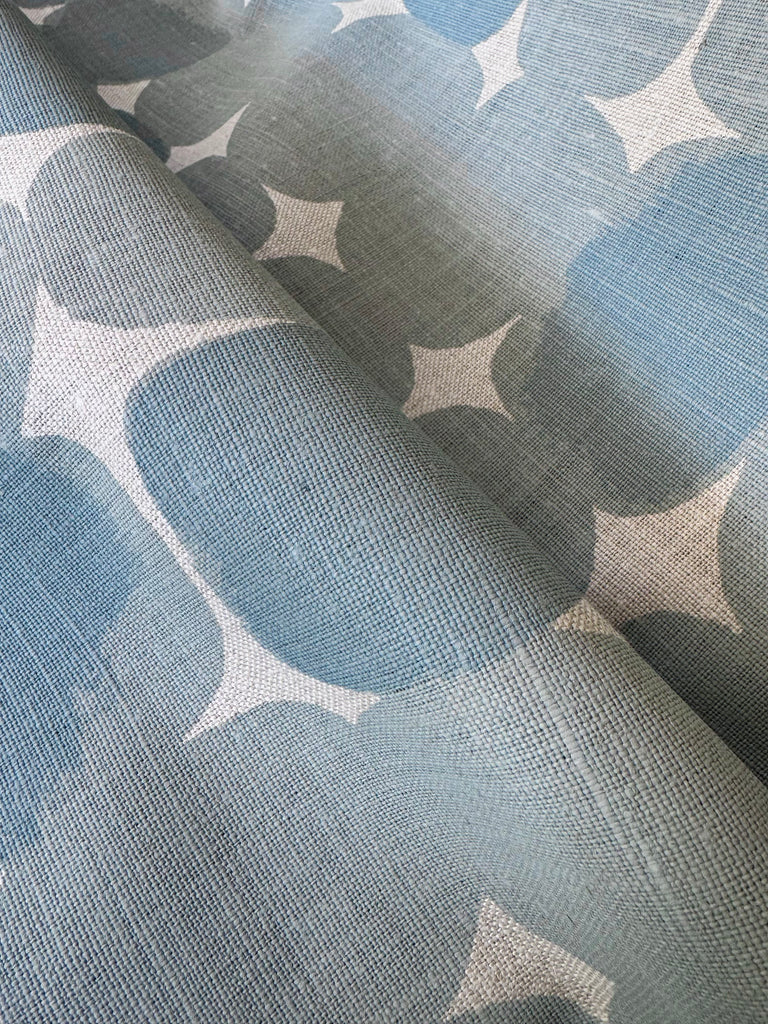 Stoney Blue Opal - heavyweight linen cut piece 69cm x 138cm