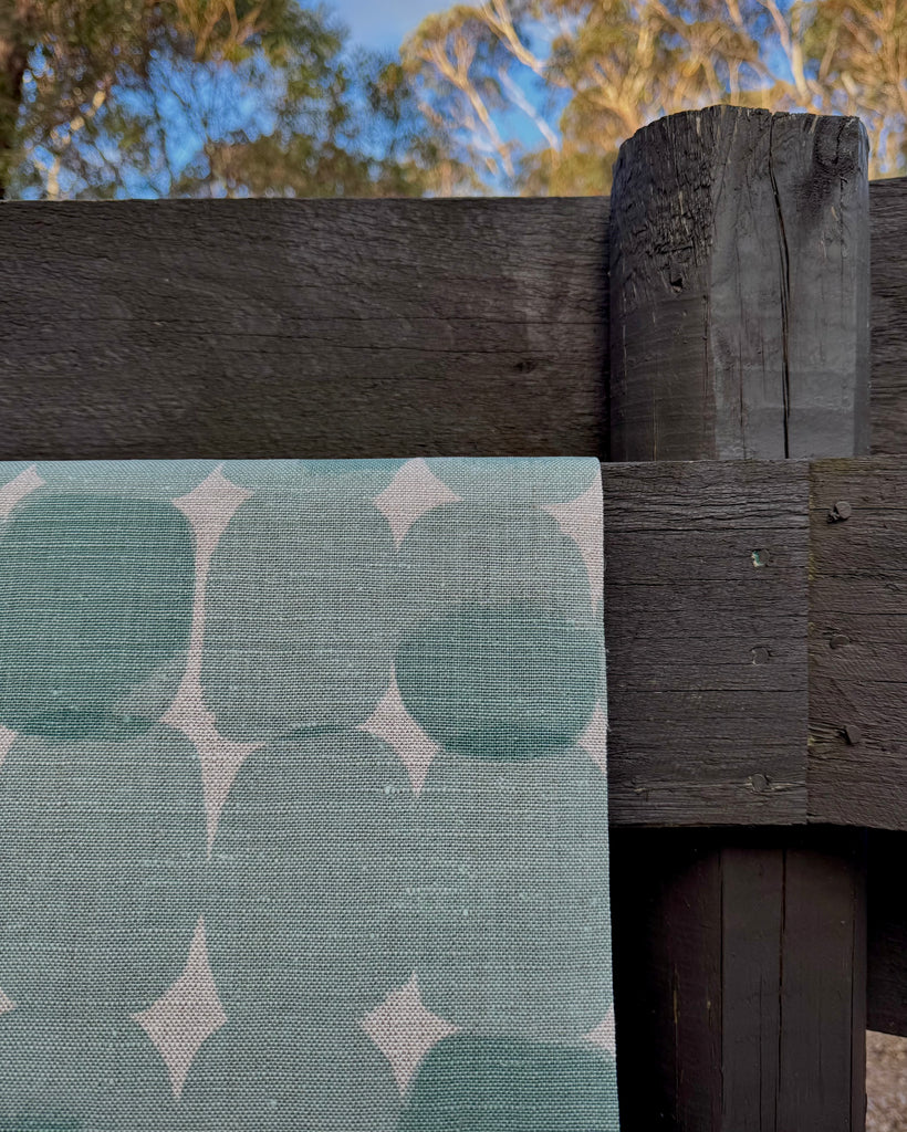 Stoney Surf - heavyweight linen square cut piece 75cm x 72cm