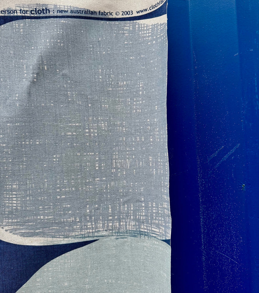Two Up Blueprint - midweight linen cut piece 44cm x 145cm