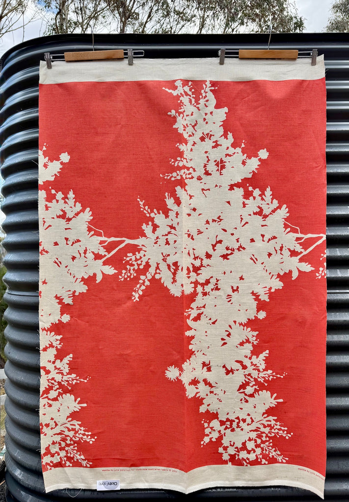 Wattle Sunset - midweight linen cut piece 100cm x 148cm