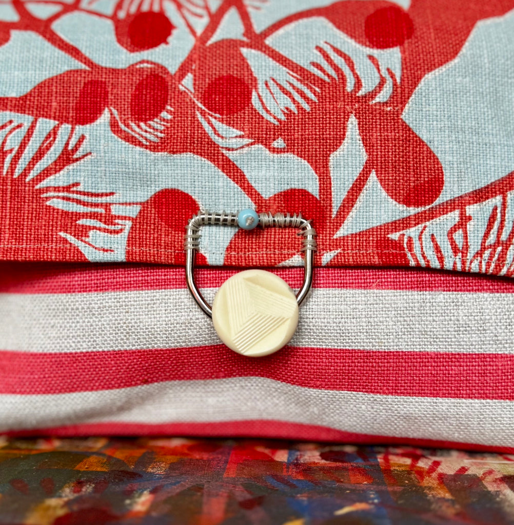 Paterson Project Pouch - Gumblossom Coral Sky + Stripe Pink + Stoney Sky